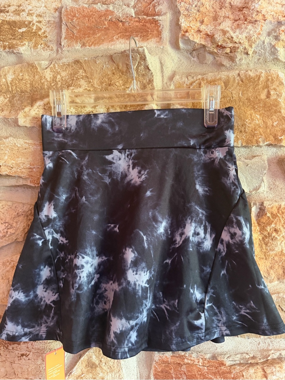 Black & White Tie-Dye Circle Skirt